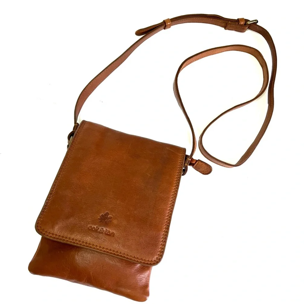 Oak & Tan Linzia Cognac Leather Crossbody Bag - Picture 10 of 14